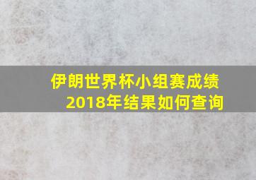 伊朗世界杯小组赛成绩2018年结果如何查询