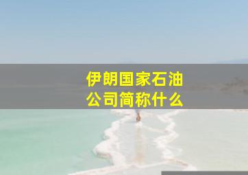 伊朗国家石油公司简称什么