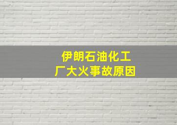 伊朗石油化工厂大火事故原因