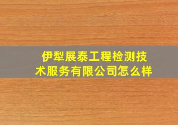 伊犁展泰工程检测技术服务有限公司怎么样