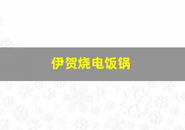 伊贺烧电饭锅