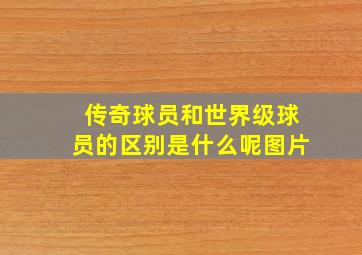 传奇球员和世界级球员的区别是什么呢图片