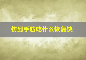 伤到手筋吃什么恢复快