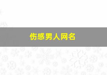 伤感男人网名