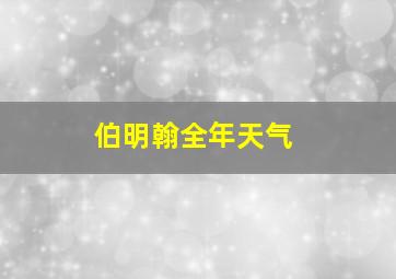 伯明翰全年天气