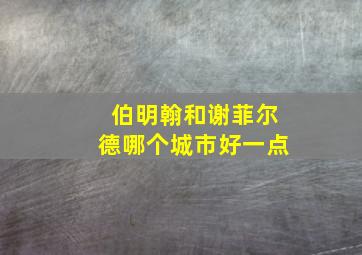 伯明翰和谢菲尔德哪个城市好一点