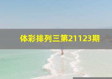 体彩排列三第21123期