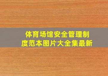 体育场馆安全管理制度范本图片大全集最新