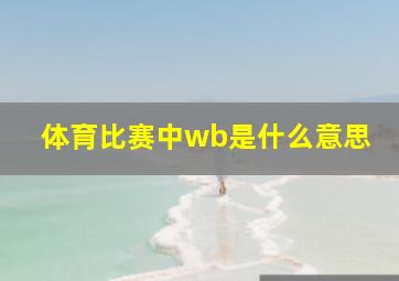 体育比赛中wb是什么意思