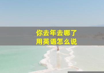 你去年去哪了用英语怎么说