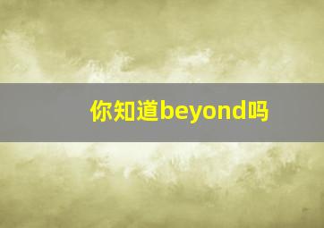 你知道beyond吗