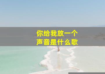 你给我放一个声音是什么歌