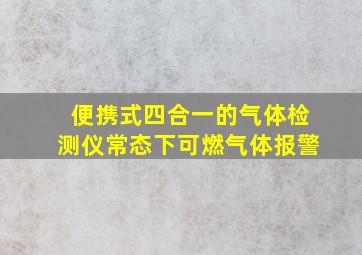 便携式四合一的气体检测仪常态下可燃气体报警