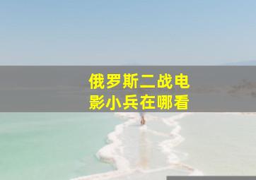 俄罗斯二战电影小兵在哪看