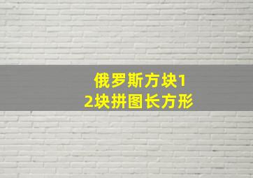 俄罗斯方块12块拼图长方形