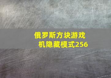 俄罗斯方块游戏机隐藏模式256