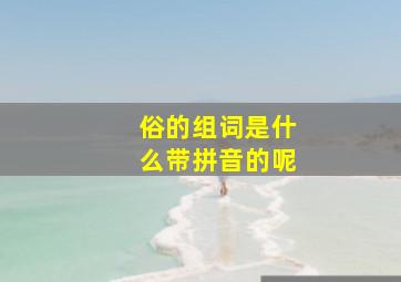 俗的组词是什么带拼音的呢