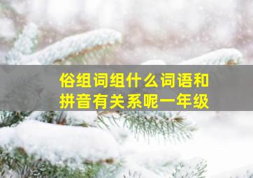 俗组词组什么词语和拼音有关系呢一年级