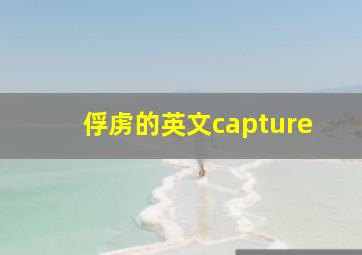 俘虏的英文capture