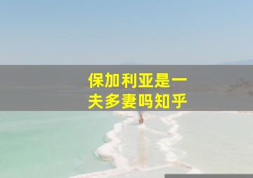 保加利亚是一夫多妻吗知乎