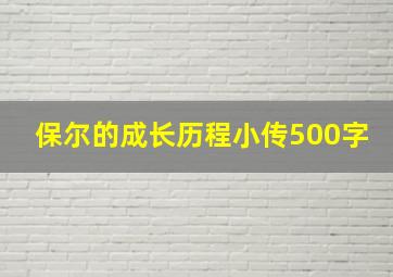 保尔的成长历程小传500字