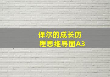 保尔的成长历程思维导图A3