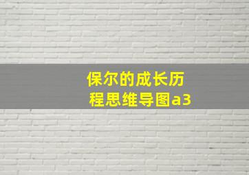 保尔的成长历程思维导图a3