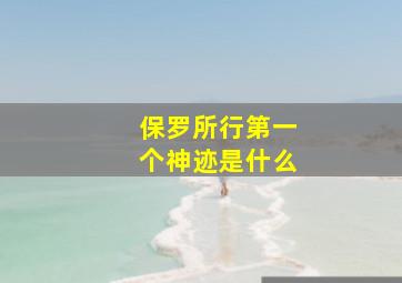 保罗所行第一个神迹是什么