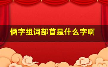 俩字组词部首是什么字啊