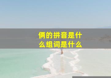 俩的拼音是什么组词是什么