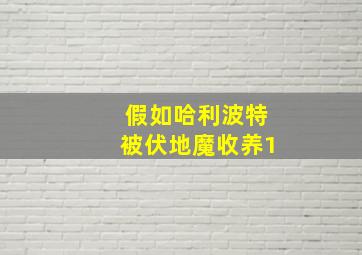 假如哈利波特被伏地魔收养1