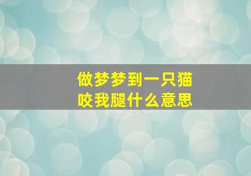 做梦梦到一只猫咬我腿什么意思