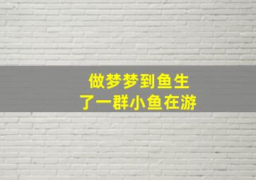 做梦梦到鱼生了一群小鱼在游