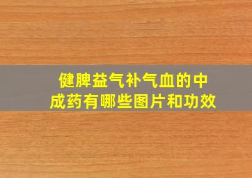 健脾益气补气血的中成药有哪些图片和功效