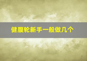 健腹轮新手一般做几个