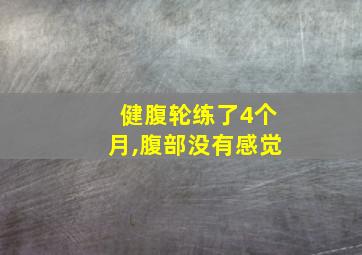 健腹轮练了4个月,腹部没有感觉