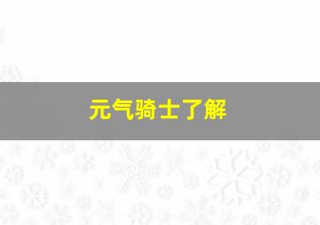 元气骑士了解