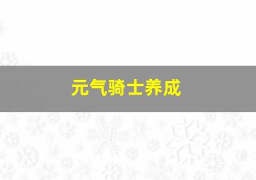 元气骑士养成