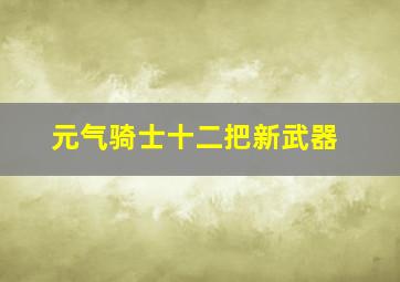 元气骑士十二把新武器