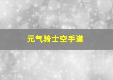 元气骑士空手道