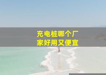 充电桩哪个厂家好用又便宜