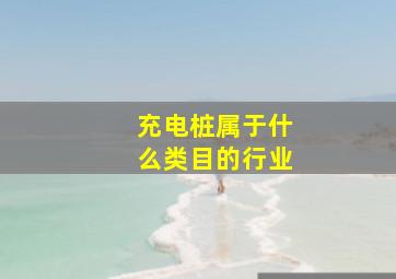 充电桩属于什么类目的行业