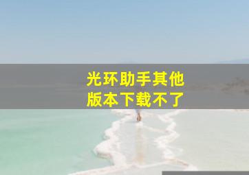 光环助手其他版本下载不了