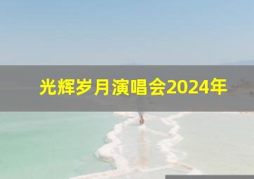 光辉岁月演唱会2024年