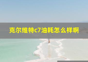 克尔维特c7油耗怎么样啊