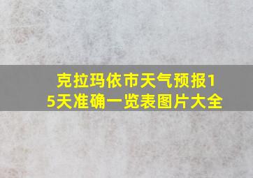 克拉玛依市天气预报15天准确一览表图片大全