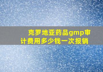 克罗地亚药品gmp审计费用多少钱一次报销