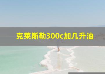 克莱斯勒300c加几升油