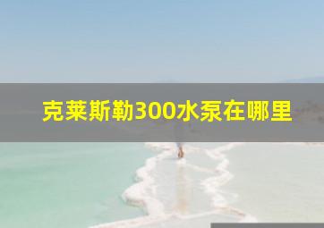 克莱斯勒300水泵在哪里