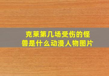 克莱第几场受伤的怪兽是什么动漫人物图片